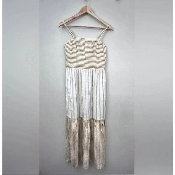 ACE & JIG x BARNEY'S NEW YORKStripe Tiered Smocked Midi DressSize Small